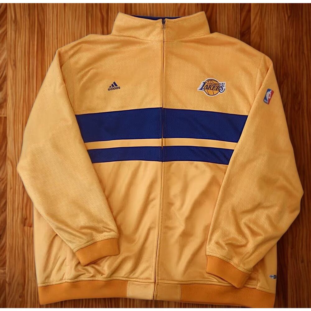 Los Angeles Lakers 2007 Adidas Warm Up Jacket Climalite Kobe Era Mens Small